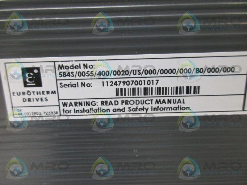 EUROTHERM 584S/0055/400/0020/US/000/0000/000/B0/000/000  UNMP