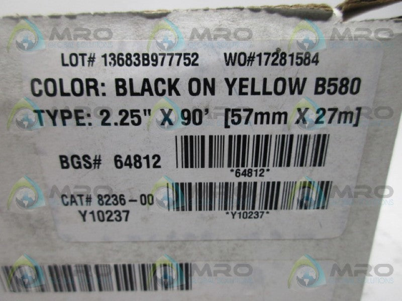 BRADY 8236-00 TAPE CARTRIDGE YELLOW/BLACK  NSMP