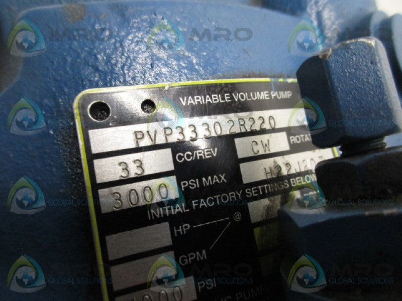 PARKER PVP33302R220 VARIABLE VOLUME PUMP  UNMP
