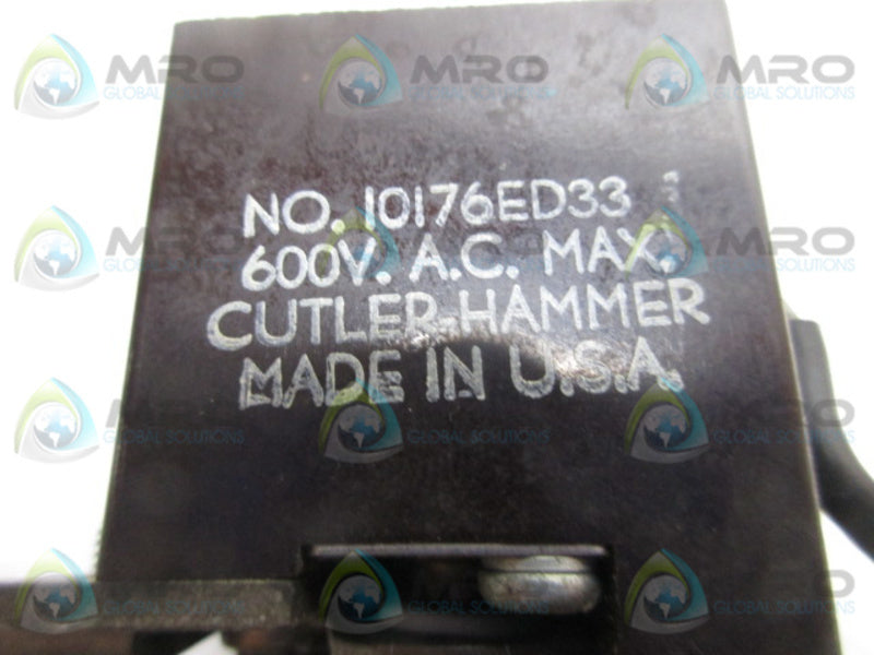 CUTLER HAMMER 10176ED33 OVERLOAD RELAY  UNMP