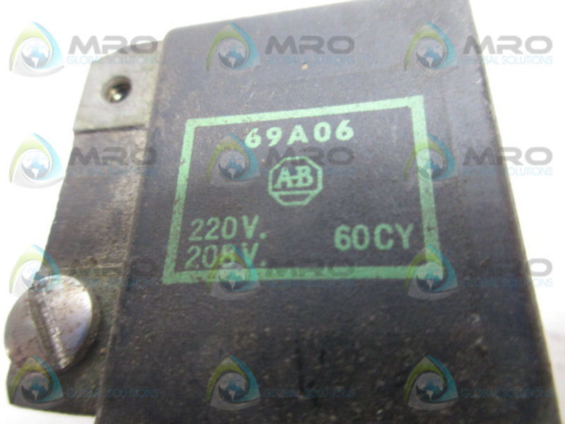 ALLEN BRADLEY 69A06 COIL 220/208V  UNMP