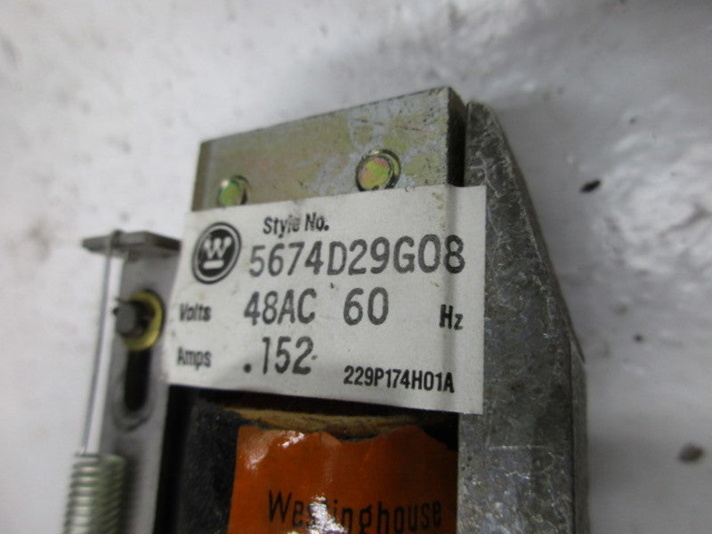 WESTINGHOUSE 5674D29G08 UNDERVOLTAGE HAND RELEASE  UNMP