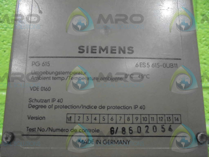 SIEMENS 6 ES 5 615-OUB11 PG615 UNMP