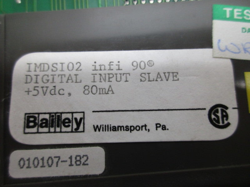 BAILEY INFI90 IMDSI02 DIGITAL INPUT SLAVE  UNMP