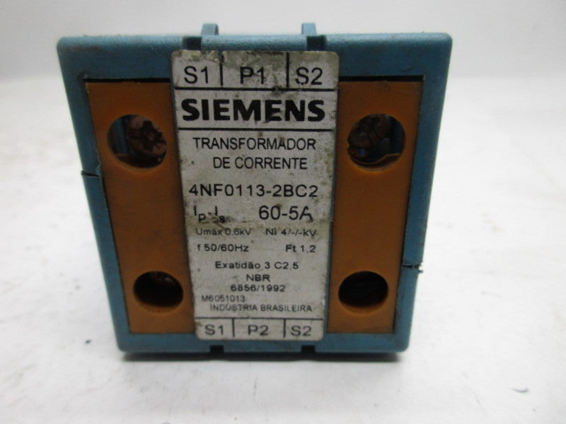 SIEMENS 4NF0113-2BC2 TRANSFORMER (AS PICTURED)  UNMP