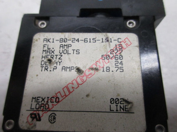 CARLING AK1-B0-24-615-151-C CIRCUIT BREAKER (AS PICTURED)  UNMP