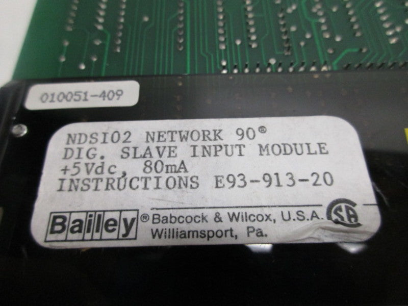 BAILEY NDSI02 DIGITAL SLAVE INPUT MODULE  UNMP