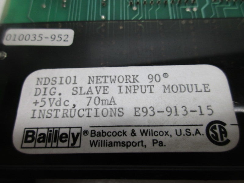 BAILEY NDSI01 INPUT MODULE  UNMP