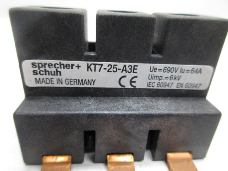 SPRECHER+SCHUH KT7-25-A3E TERMINAL BLOCK 64A  UNMP