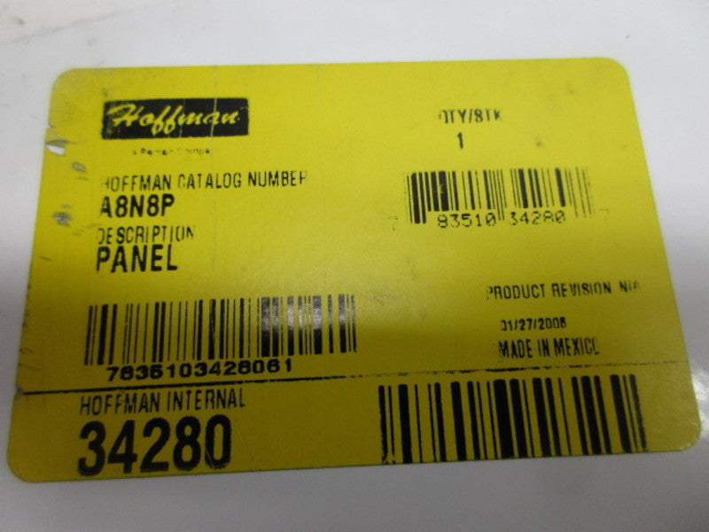 HOFFMAN A8N8P ENCLOSURE PANEL  NSNP