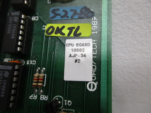 QUAD TECH 18682 CPU BOARD  UNMP