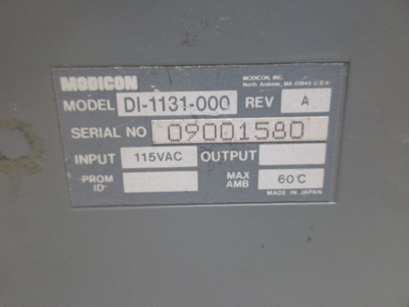 MODICON DI-1131-000 AC INPUT MODULE 115V  UNMP