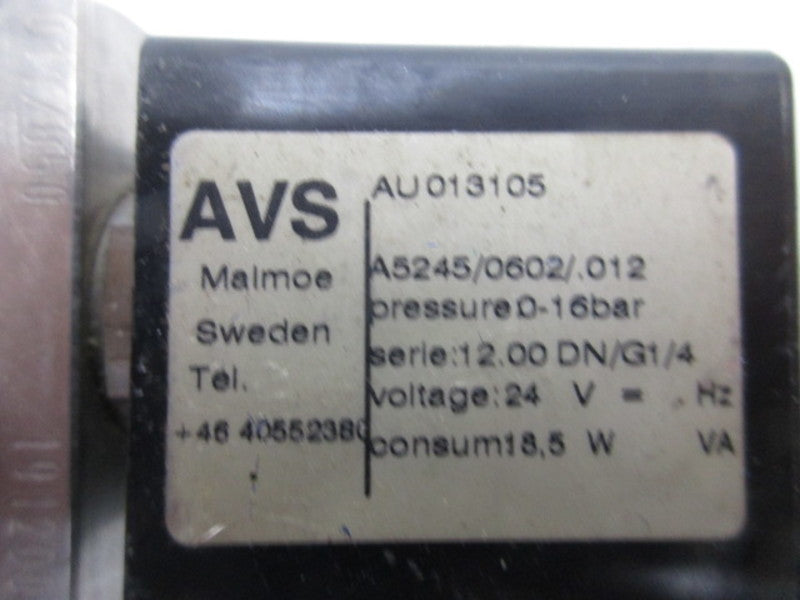 AVS AU013105 A5245/0602/.012 SOLENOID VALVE  UNMP