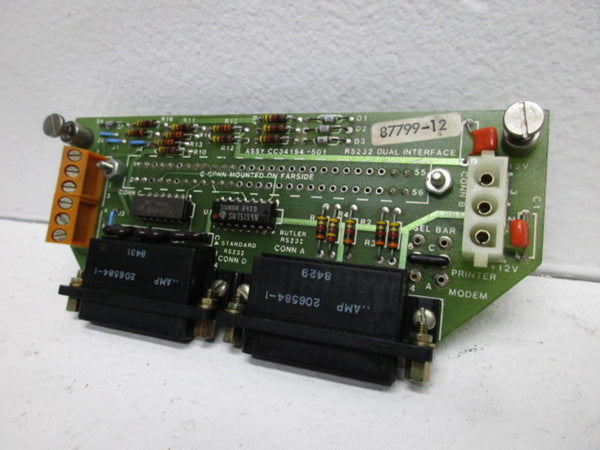 BUTLER AUTOMATIC CC34154-501 R5232 INTERFACE BOARD  UNMP