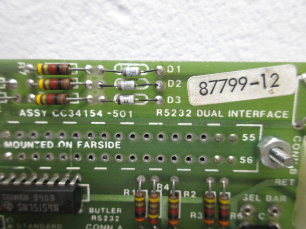 BUTLER AUTOMATIC CC34154-501 R5232 INTERFACE BOARD  UNMP