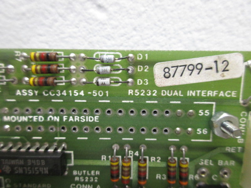 BUTLER AUTOMATIC CC34154-501 R5232 INTERFACE BOARD  UNMP