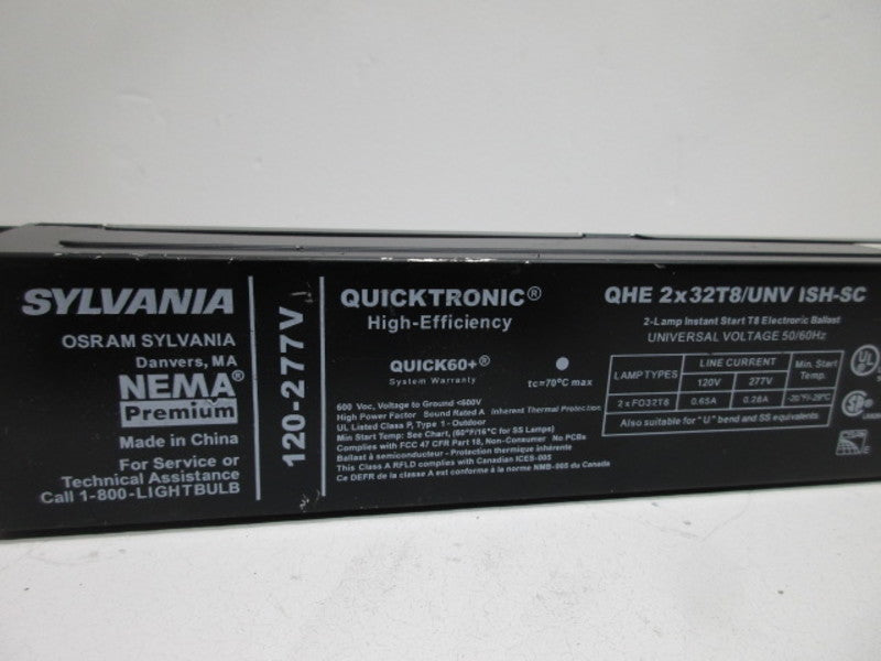 SYLVANIA QHE 2X32T8/UNV ISH-SC 120-277.V BALLAST  UNMP