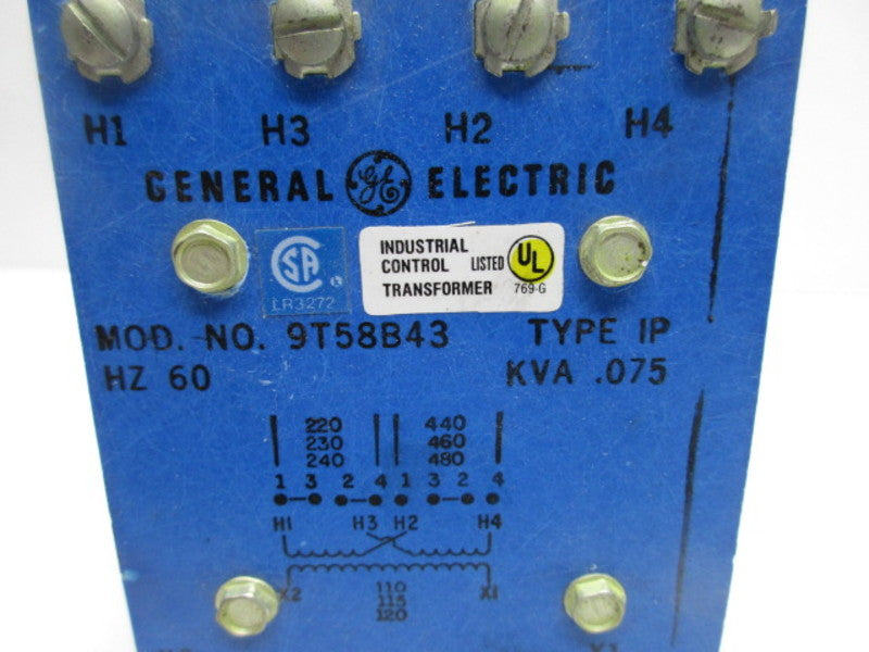 GENERAL ELECTRIC 9T58B43 TRANSFORMER (AS PICTURED)  NSNP