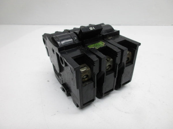 FEDERAL PACIFIC TYPE NB3P15 15A 3P CIRCUIT BREAKER  UNMP