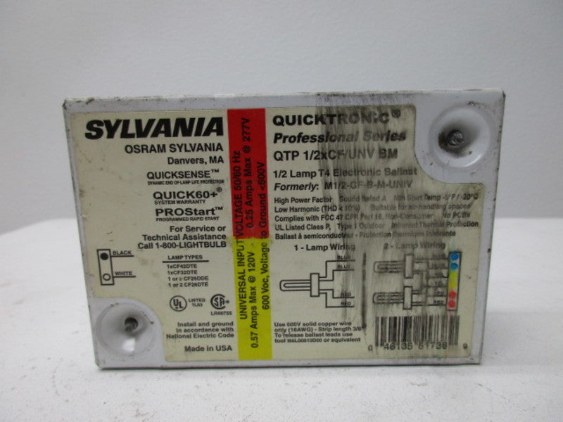SYLVANIA QTP1/2XCF-UNVBM BALLAST  UNMP