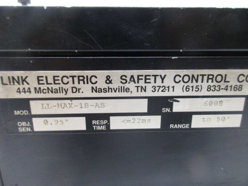 LINK ELECTRIC & SAFETY LL-MAX-18-AS LIGHT CURTAIN  UNMP