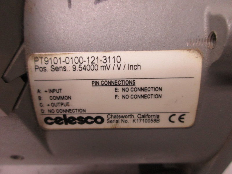 CELESCO PT9101-0100-121-3110 POSITION TRANSDUCER (AS PICTURED)  UNMP