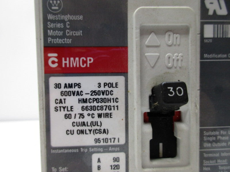WESTINGHOUSE HMCP030H1C 30A  UNMP