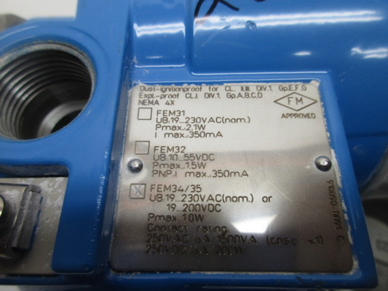 ENDRESS+HAUSER SOLIPHANT II FTM30D-G5KB1 LEVEL SWITCH  UNMP