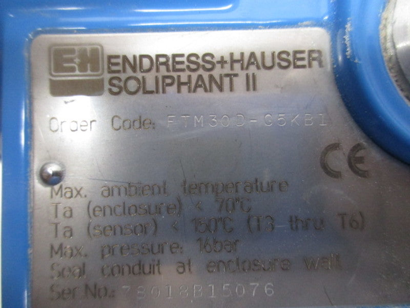 ENDRESS+HAUSER SOLIPHANT II FTM30D-G5KB1 LEVEL SWITCH  UNMP