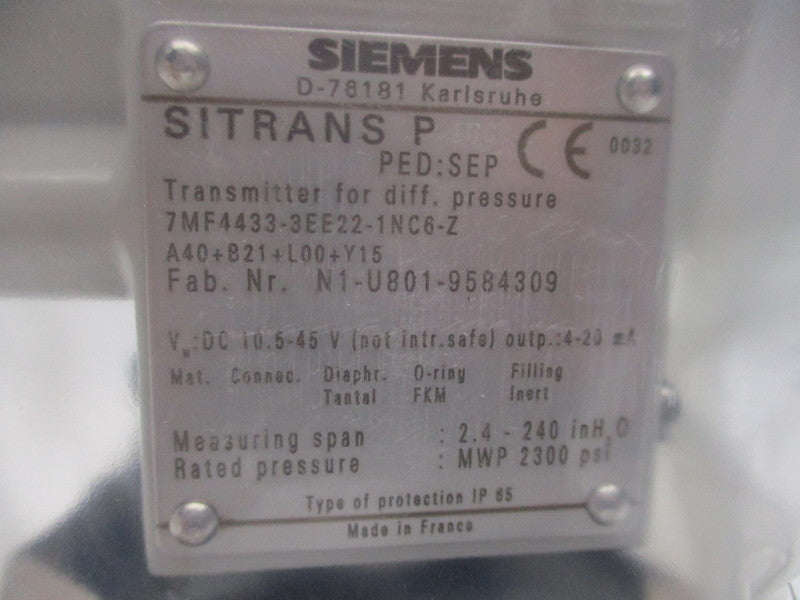 SIEMENS 7MF44333EE221NC6-Z  NSMP