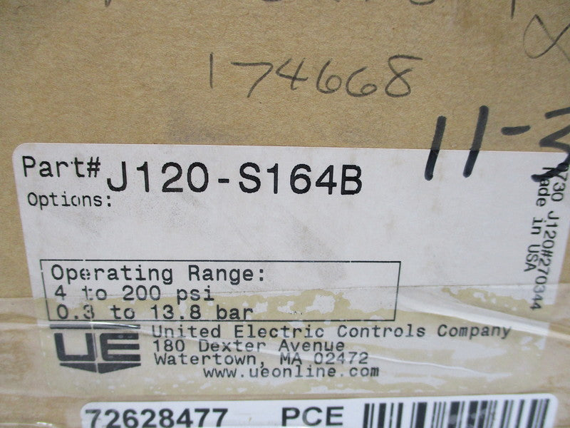 UNITED ELECTRIC J120-S164B  NSFS