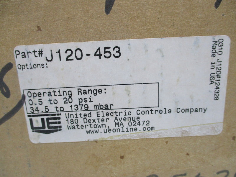 UNITED ELECTRIC J120-453  NSFS