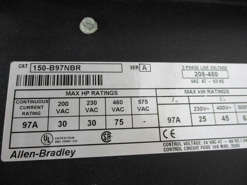 ALLEN BRADLEY 150-B97NBR SER. B (MISSING FAN COVER)  UNMP