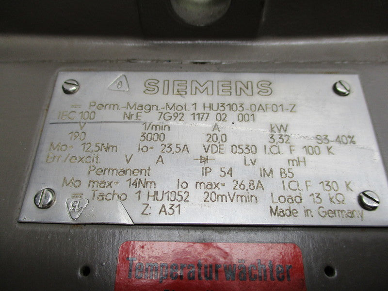 SIEMENS 1HU3103-0AF01-Z (AS PICTURED)  NSNP