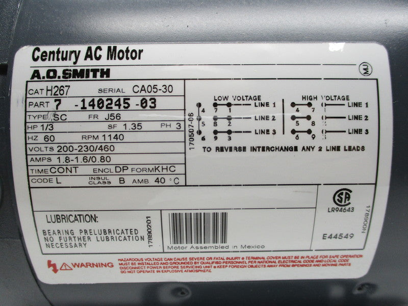 AO SMITH H267 (7-140245-03) (AS PICTURED)  NSMP