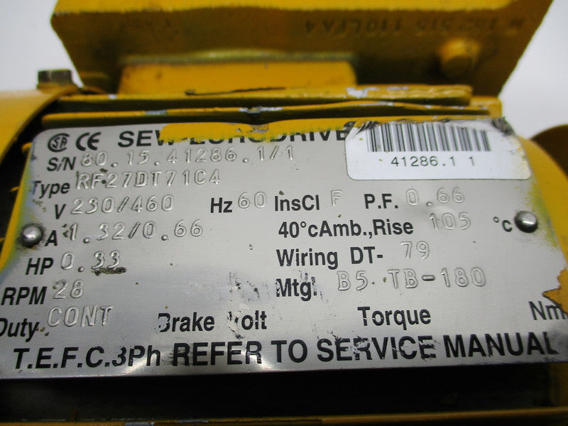 SEW-EURODRIVE RF27DT71C4  UNMP