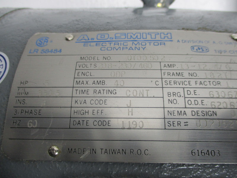 AO SMITH 0T00502 (LR58484)  UNMP