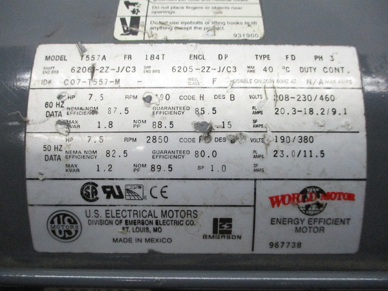 US ELECTRICAL MOTORS T557A-FR-184T (C07-T557-M  UNMP
