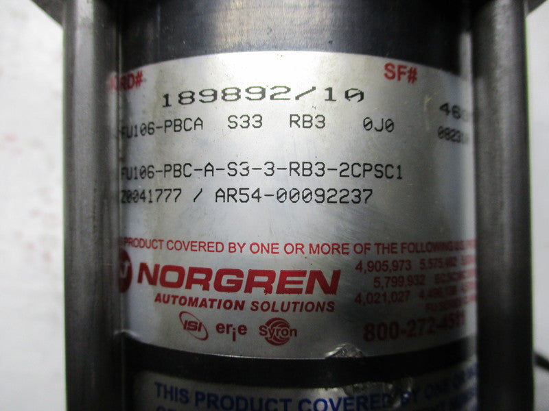 NORGREN FU106-PBC-A-S3-3-RB3-2CPSC1 (189892/10)  UNMP