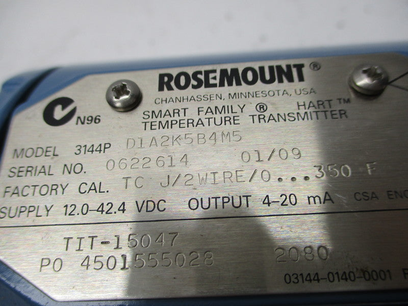 ROSEMOUNT 3144PD1A2K5B4M5  NSMP