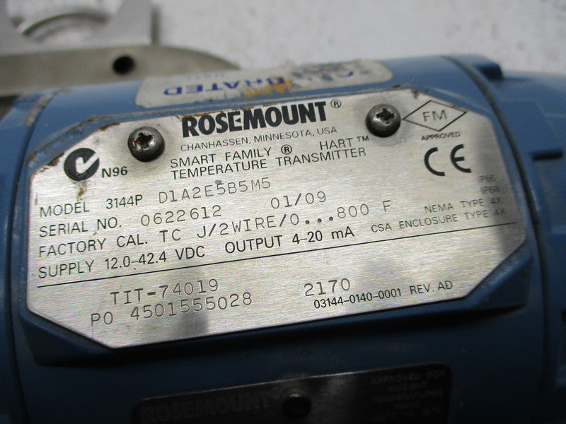ROSEMOUNT 3144PD1A2E5B5M5  UNMP
