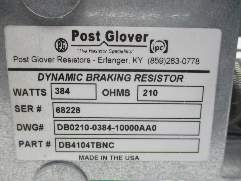 POST GLOVER DB0210-0384-10000AA0 (DB4104TBNC)  NSMP