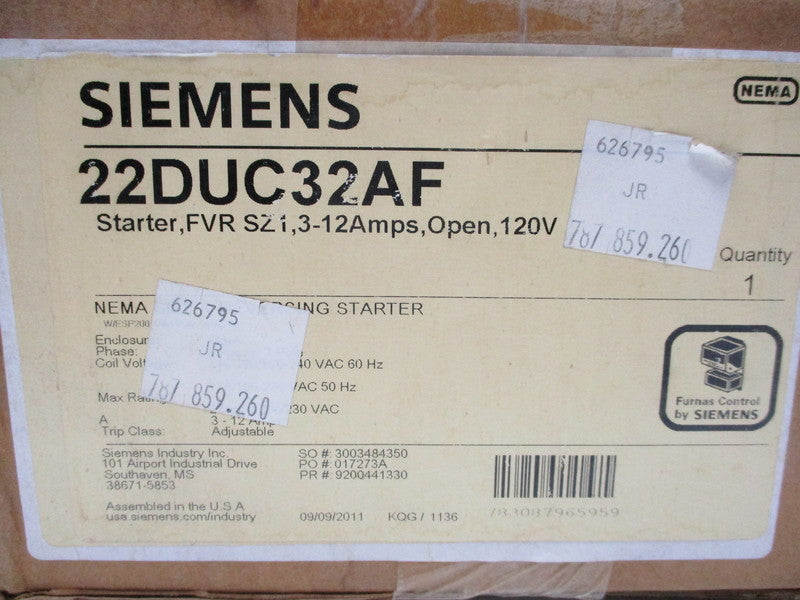 SIEMENS 22DUC32AF  NSFS