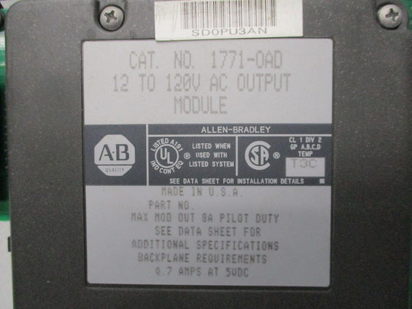 ALLEN BRADLEY 1771-OAD (AS PICTURED)  UNMP