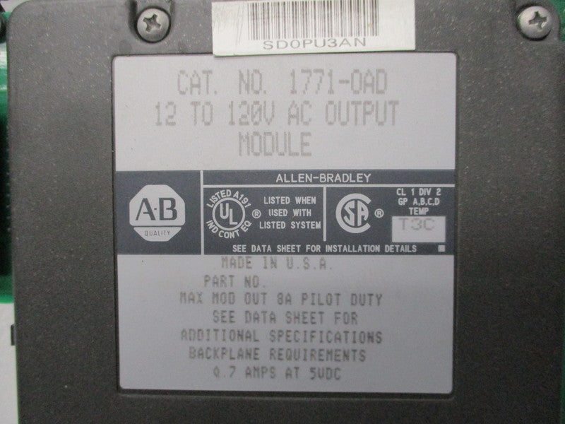 ALLEN BRADLEY 1771-OAD (AS PICTURED)  UNMP