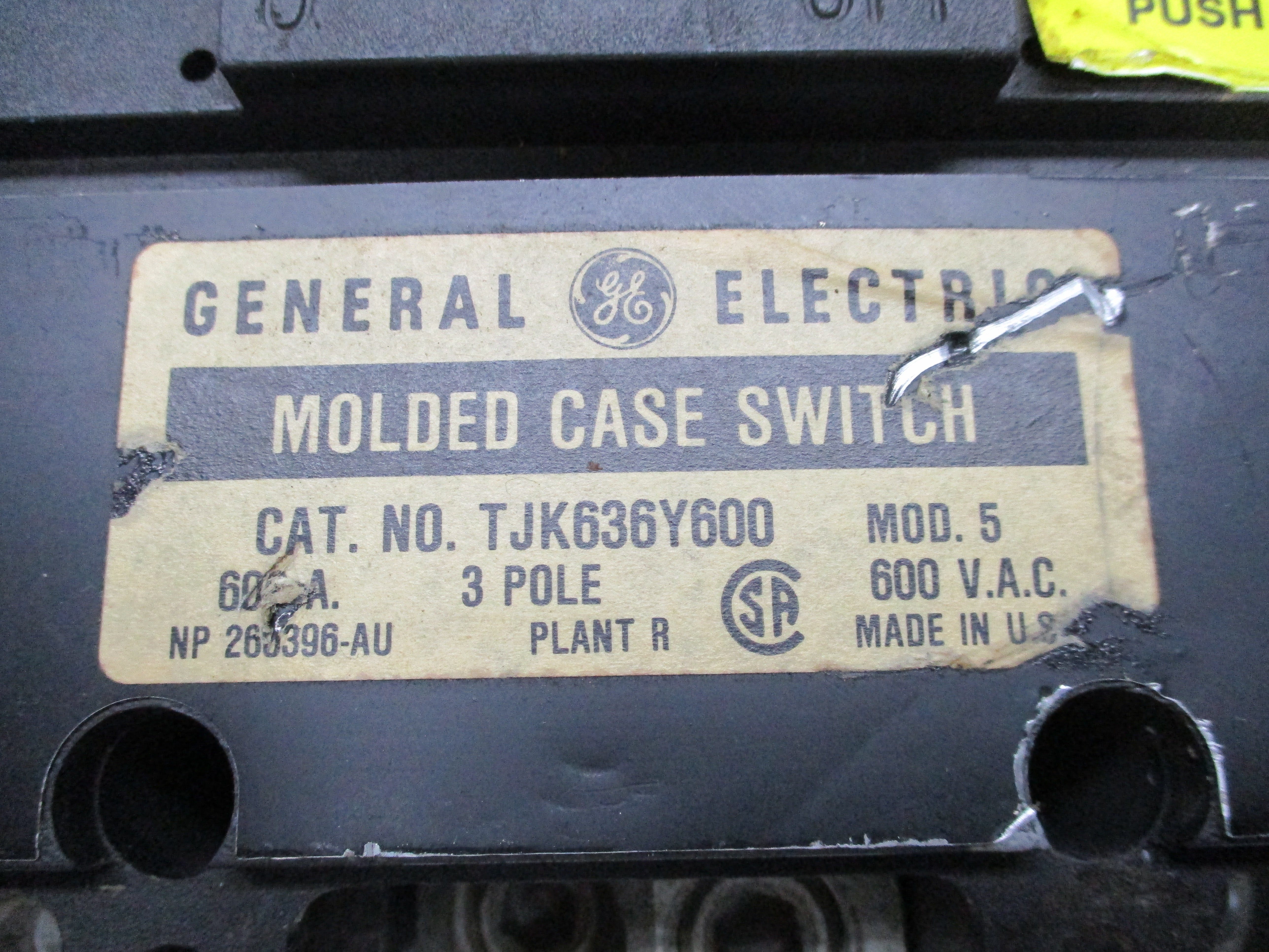 GENERAL ELECTRIC TJK636F000 (GREEN) UNMP