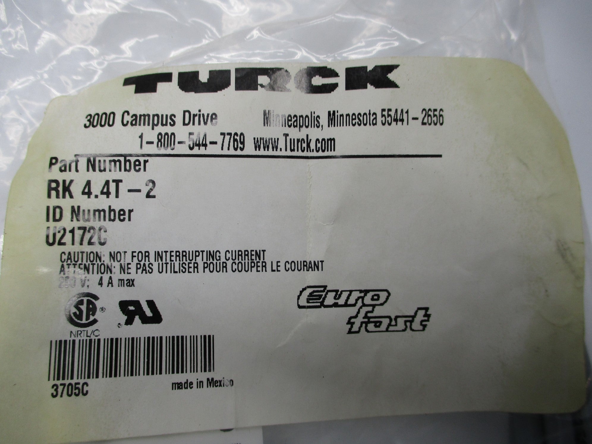 TURCK RK4.4T-2 (U2172C) NSMP