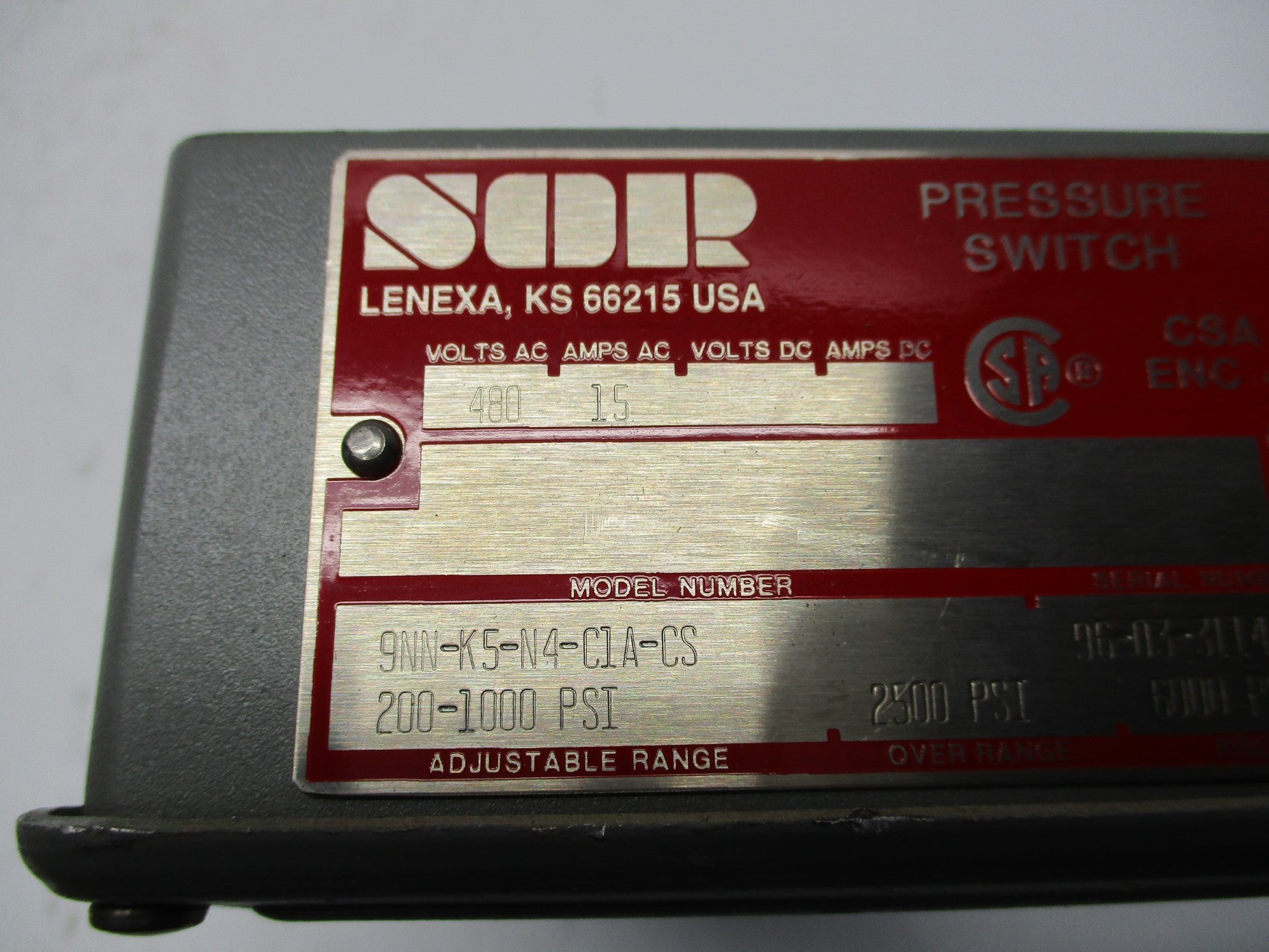 SOR 9NN-K5-N4-C1A-CS NSNP
