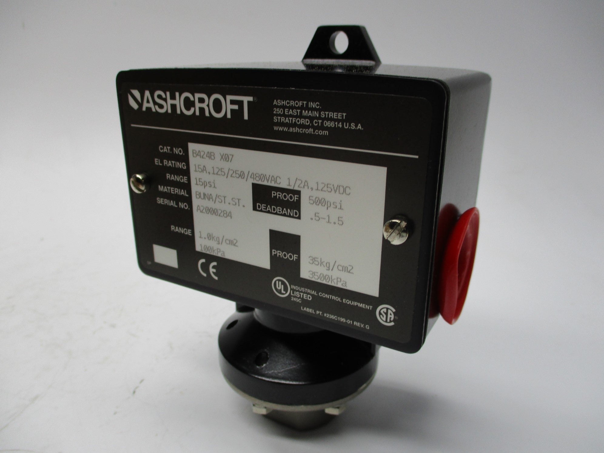 ASHCROFT B424BX07 15PSI NSMP