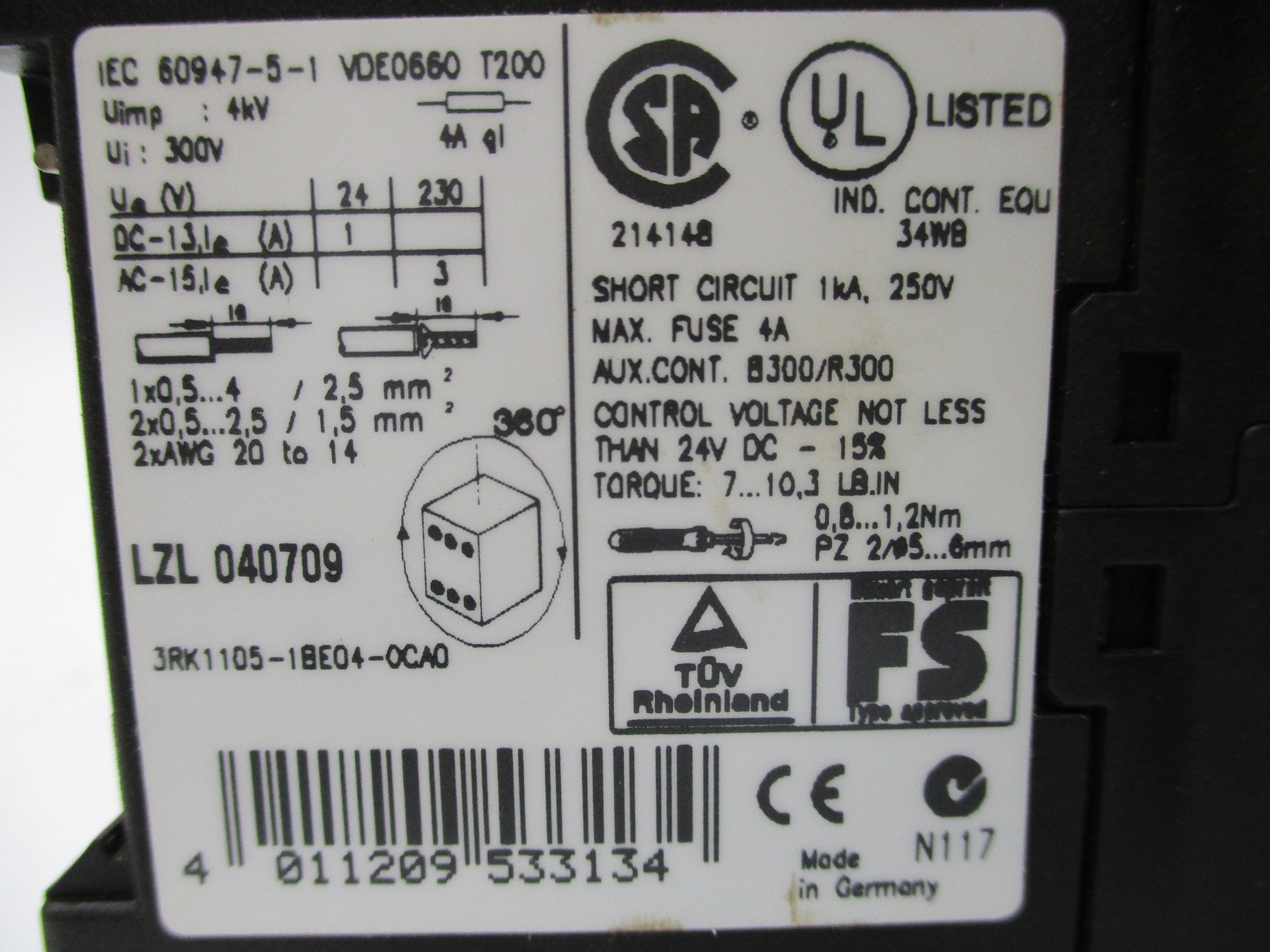 SIEMENS 3RK1105-1BE04-0CA0 NSNP